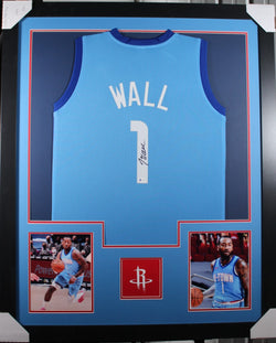 john-wall-framed-autographed-blue-jersey