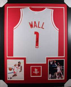 john-wall-framed-autographed-white-jersey