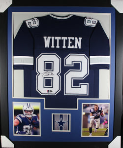 Jason Witten framed autographed blue jersey