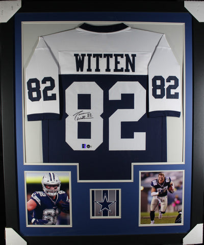 Jason Witten framed autographed throwback jersey
